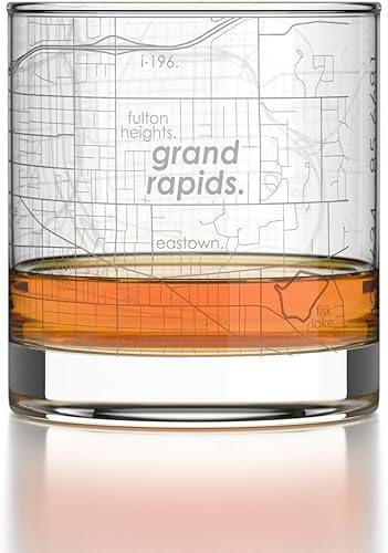 Vista 26 de Well Told Vaso grabado de Washington DC Map Rocks, vidrio de whisky antiguo (11 onzas, transparente), regalo para los amantes del whisky 147-Claro