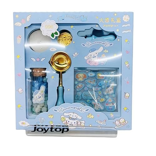 Kuromi Wax Seal Kit 6 in 1 DIY Sealing Wax Seal Stamp Kit Includes Wax Seal Stamp, Wax Stamp Spoon and Candles Use to Letters Invitations & Gift