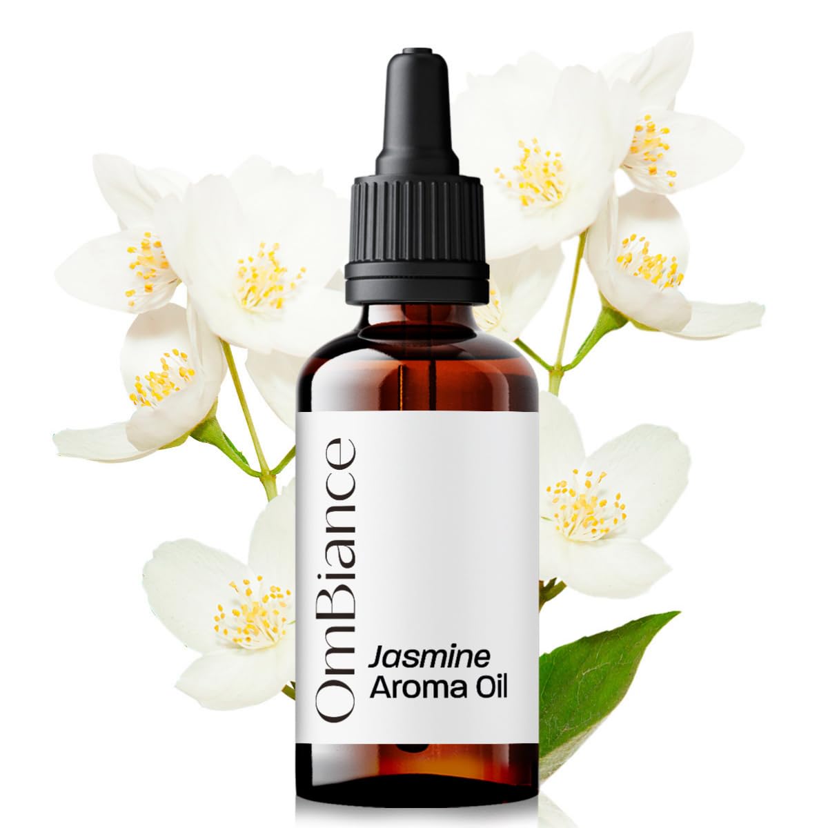 OmBiance Aceite Aromático de Jazmín - Para Difusor, Aromaterapia, Velas, Masajes y Perfumes - Aroma Floral Duradero y Relajante 100% Puro (30 ml, Jazmín)
