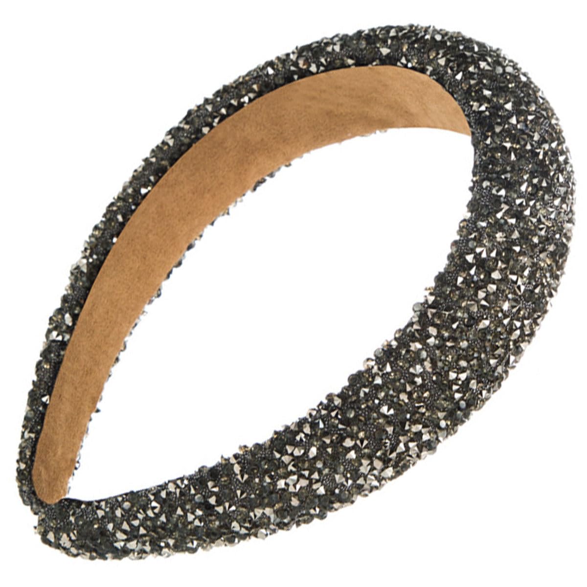 scicent Black Head Bands Adult Women Fashion Sparkly Glitter Hairband Wide Hair Bands for Girls Non-Slip Vintage Headband 5427