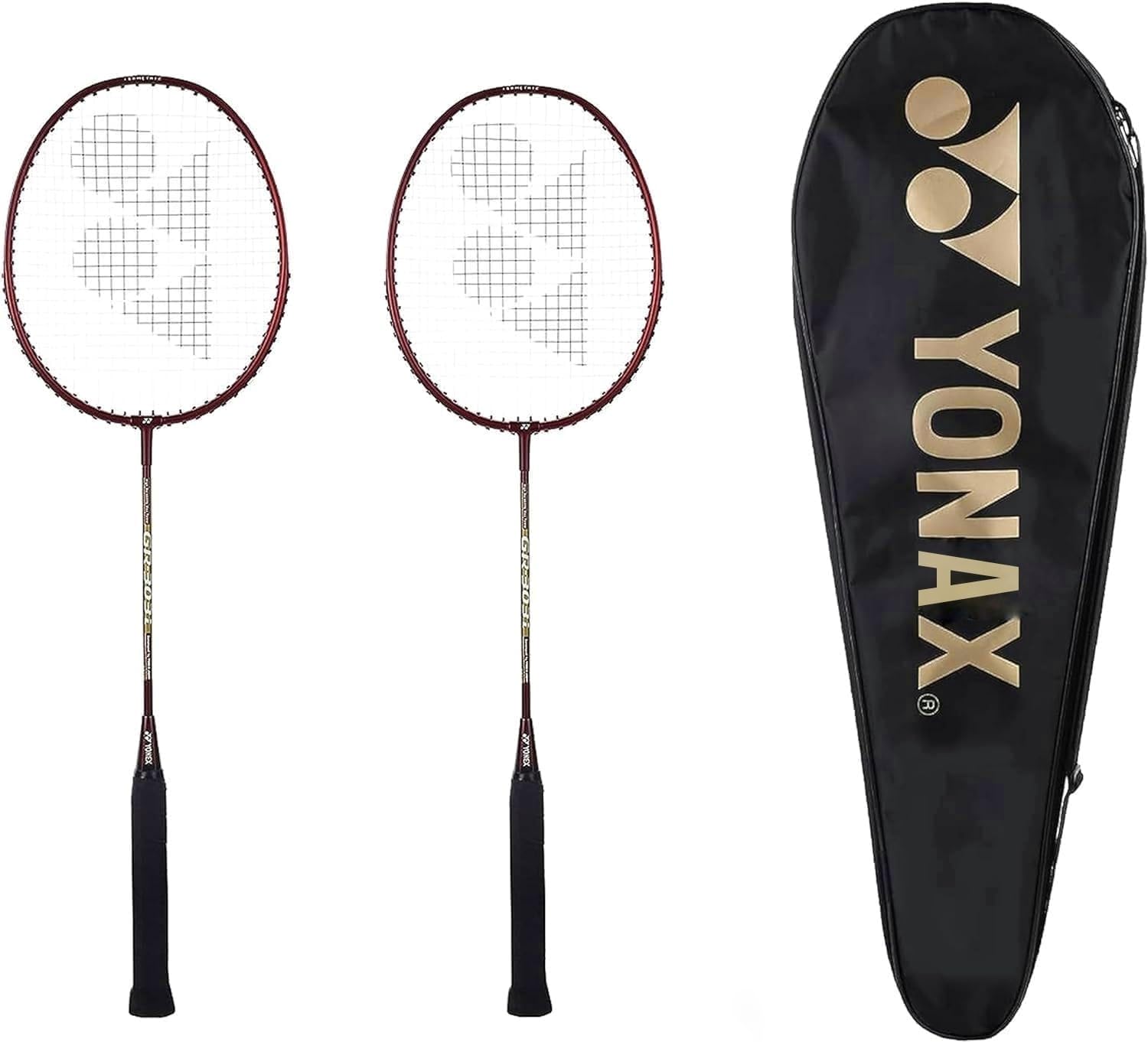 Badminton Racket Set of 2 (30 lbs) Premium Lightweight & Durable - with High-Durability Racket Perfect for Competitive Play and Casual Matches Includes Full Racket Cover