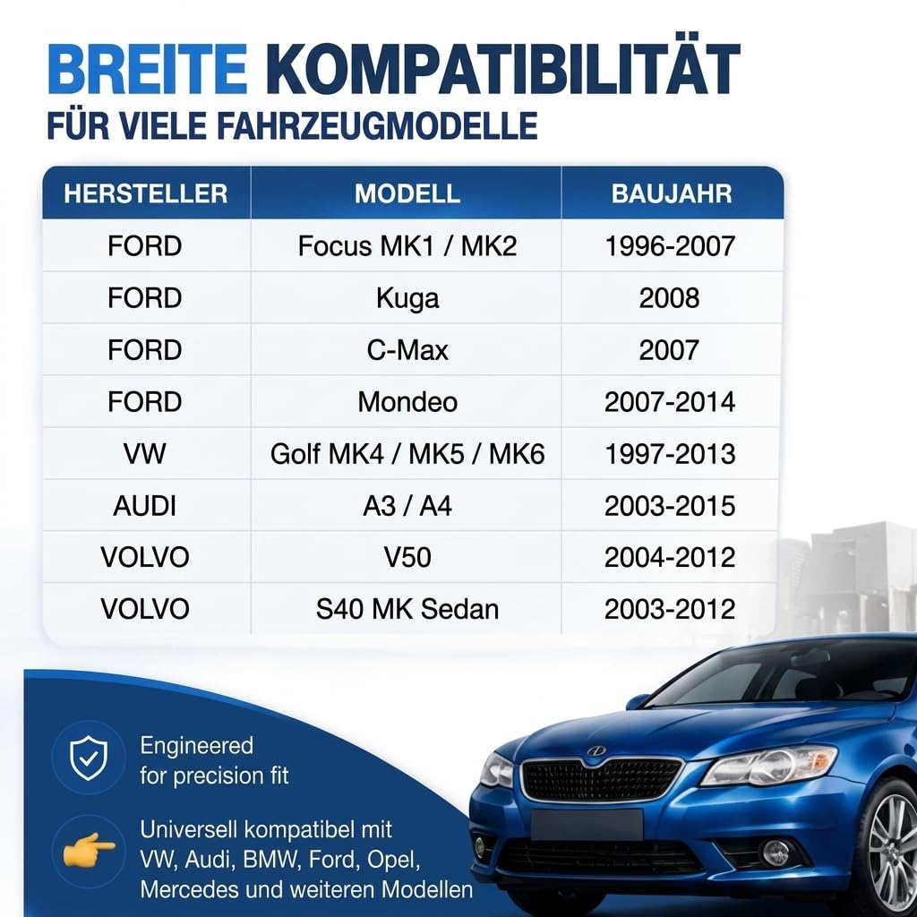26tlg Universal Bremskolbenrücksteller Satz, Profi Bremssattel Rückstellwerkzeug Set für Bremsenwechsel, Kolbenrücksteller KFZ Spezialwerkzeug kompatibel mit VW, Audi, BMW, Ford, Opel