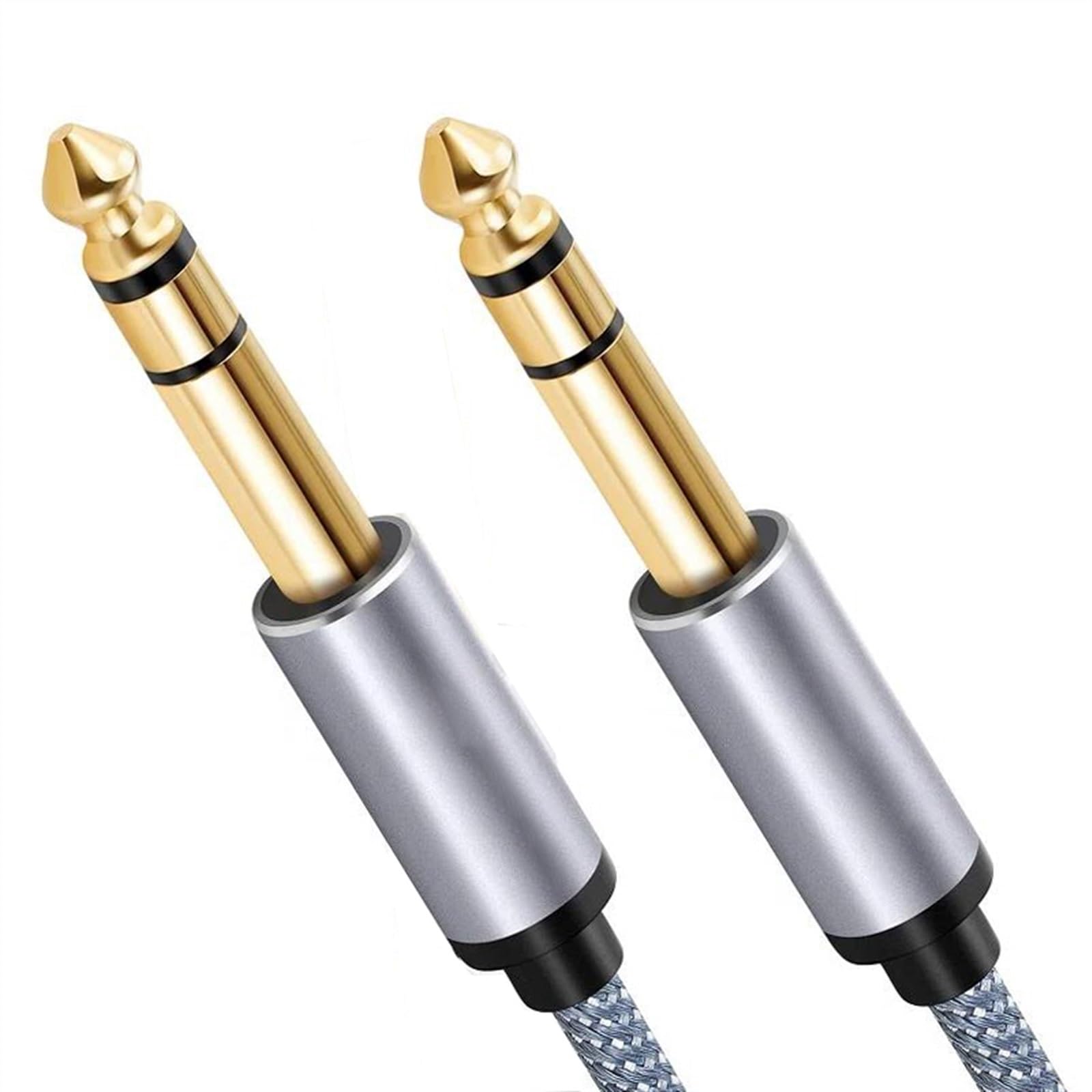 Cable De Audio De Guitarra Cable de Jack trenzado de nailon de 6,35 mm a 6,35 mm para guitarra eléctrica, teclados, etc. (Size : 300CM)