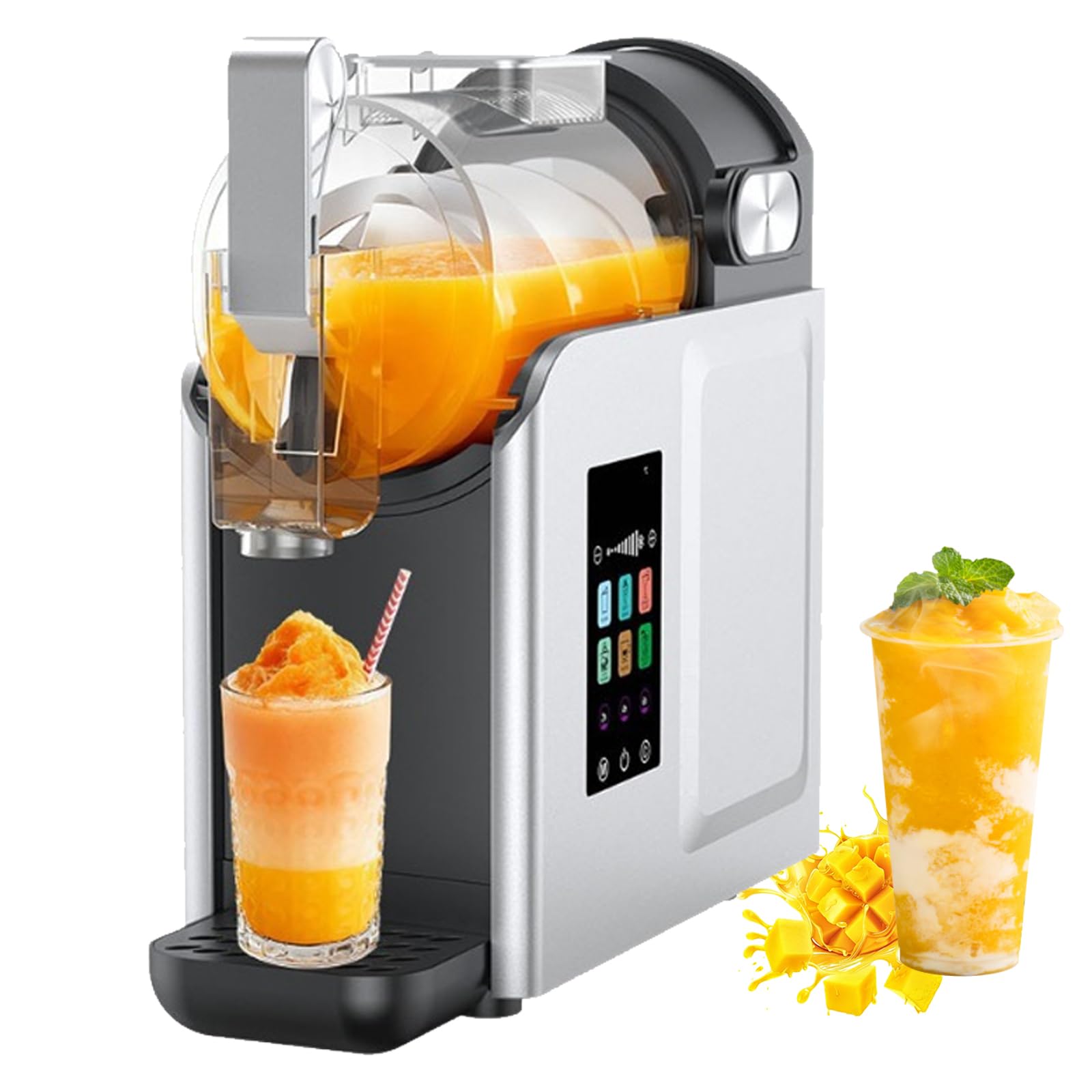 Máquina de granizados, máquina profesional para bebidas congeladas de 2 litros con autolimpieza, 6 modos preestablecidos, no necesita hielo para batidos, helado suave, frappés y zumos congelados.