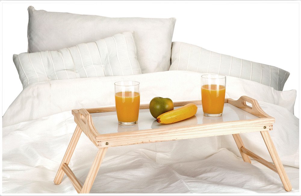 Lit Plateau en bois avec pieds pliables 50 x 30 cm