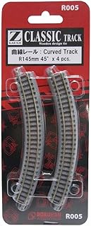Z gauge rail curve R145mm R005 45 A?? by Rokuhan