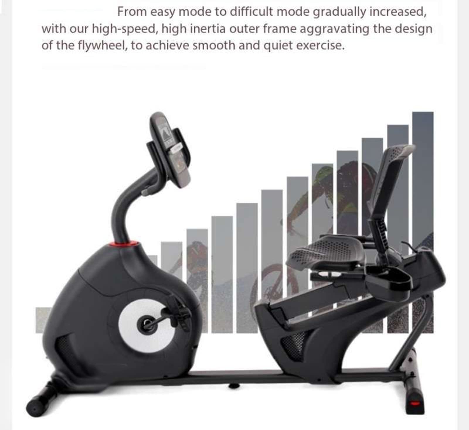 Poziomy rower spinningowy, sprzęt do ćwiczeń na rowerze stacjonarnym, ćwiczenia leżące dla seniorów, dorosłych, mężczyzn i kobiet
