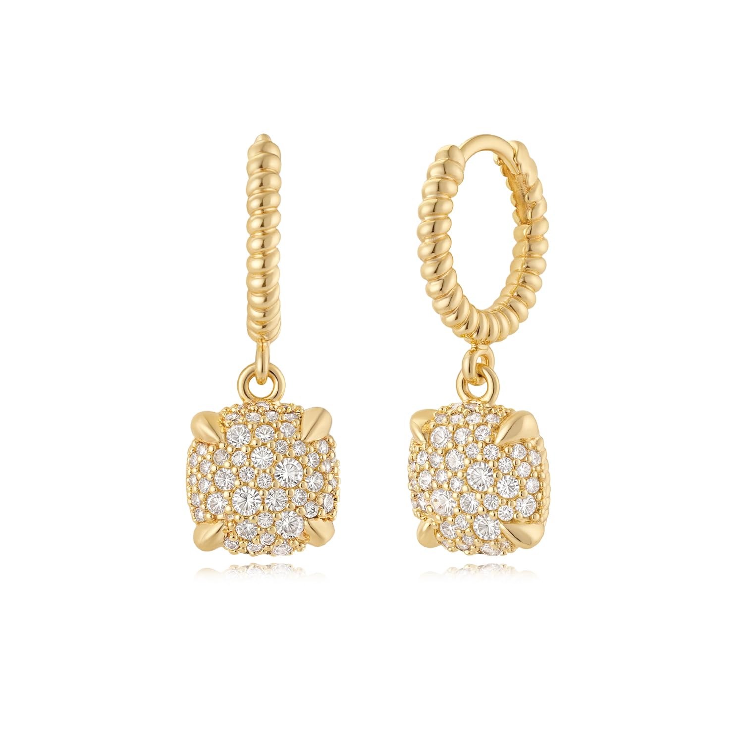 MYEARS Women Gold Hoop Earrings Clam Shell Hollow Star Cross Lightning Dangle Drop 14K Gold Filled Tiny Boho Beach Simple Delicate Handmade Hypoallergenic Jewelry Gift