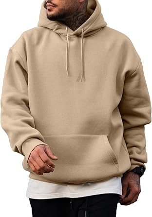 JMIERR Mens Casual Cotton Hooded Collar Drawstring Hoodies Pullover Sweatshirts Casual Long Sleeve Shirts