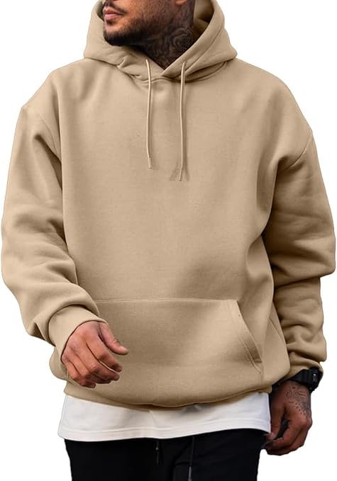 JMIERR Mens Casual Cotton Hooded Collar Drawstring Hoodies Pullover Sweatshirts Casual Long Sleeve Shirts