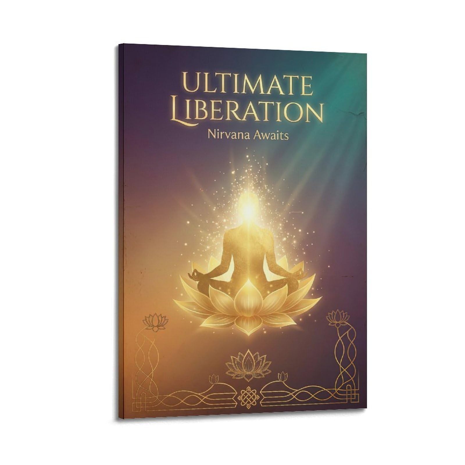 OKNGB Buddhist Liberation Poster Sacred Blossom Enenment Decorative Painting Canvas Art Picture 24x36inch(60x90cm)