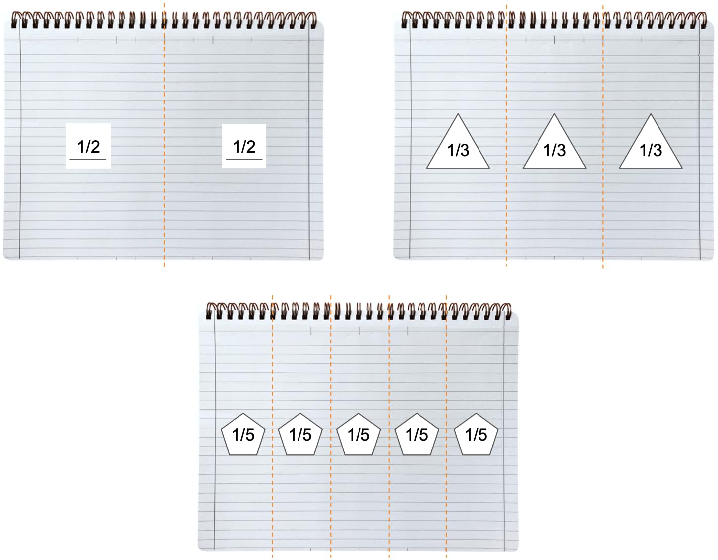 Landscape Notebook (3 pack, Variation 2-10" x 7.5" Horizontal Lined College Ruled, 160 pages (80 sheets)      Spiral-bound