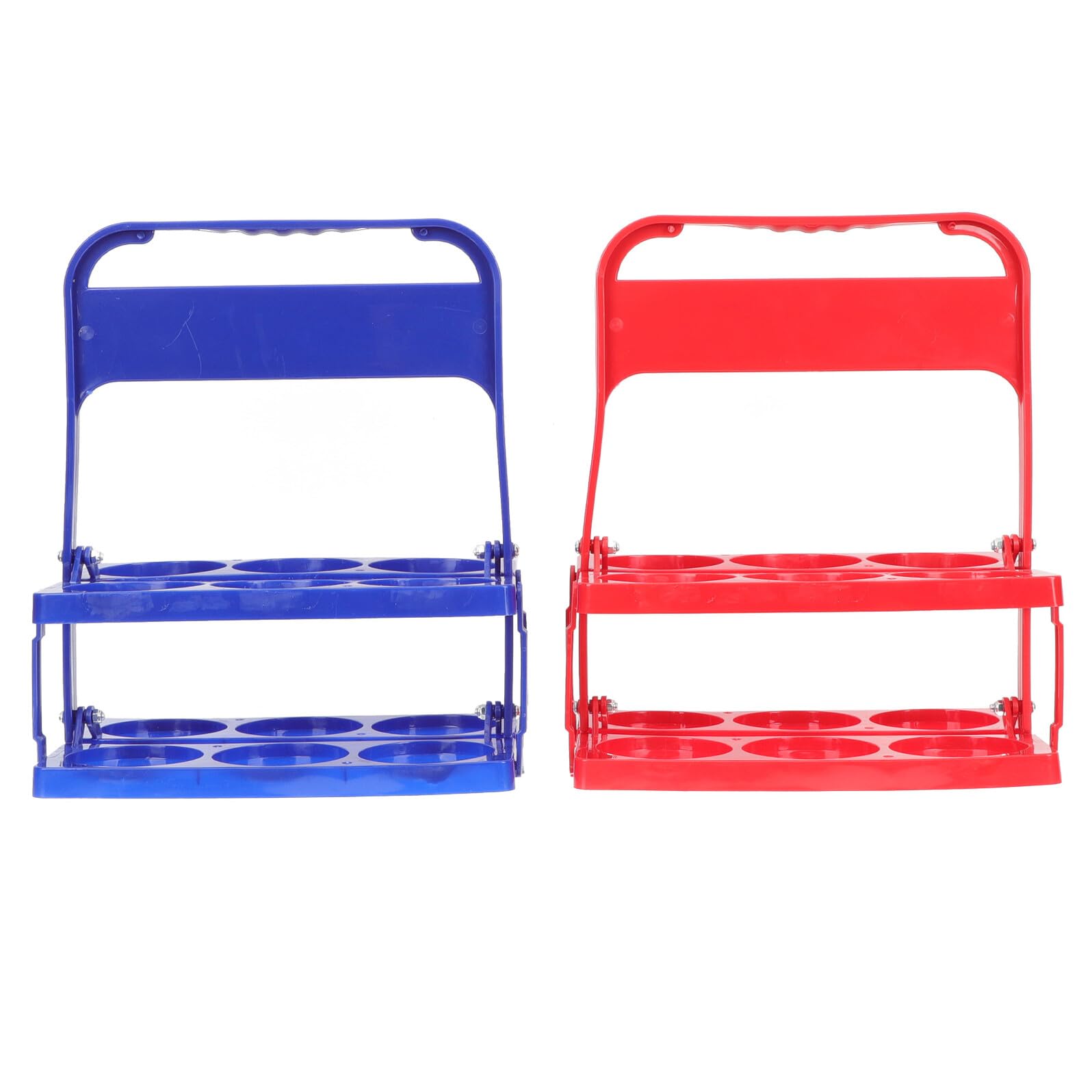 Porte-bouteilles pliables en plastique rouge bleu panier rangement bières bar Gatuida
