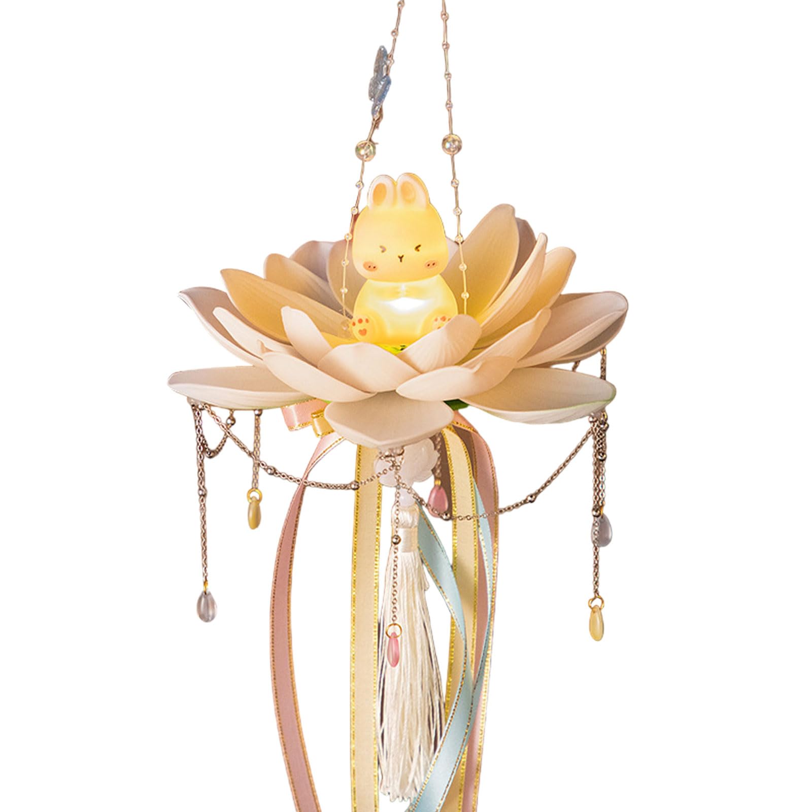 Buxuaaaa Flower and Rabbits Light Decorative Rabbits and Flower Autumn Light Charm for Indoor Outdoors Use Celebration