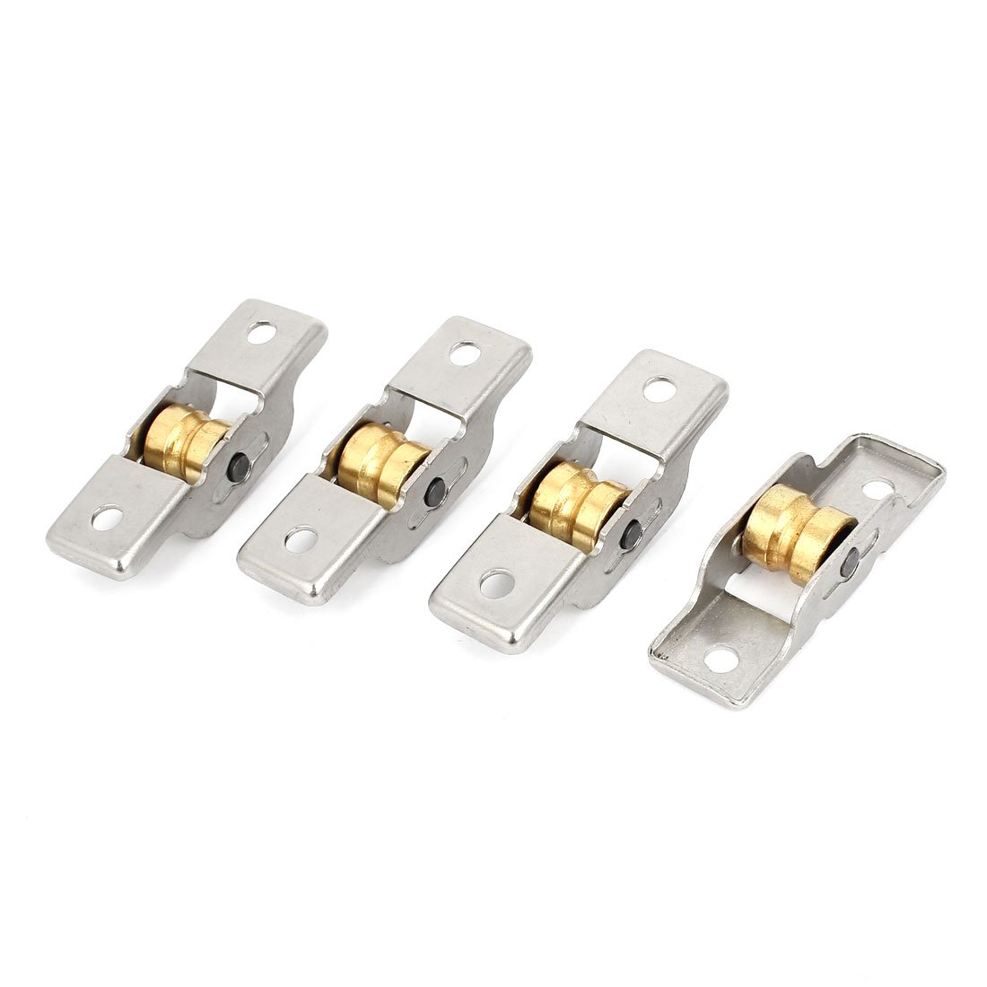 Sourcingmap Lot De 4 Roulettes Fenêtre Guillotine 68x15x15 Mm – Alliage Zinc Double Gorge, Solides & Durables