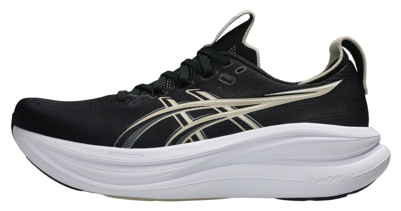 Asics Gel-Nimbusaufschuhe Neutralschuh Herren schwarz - Black/Feather Grey 45 – Bild 7