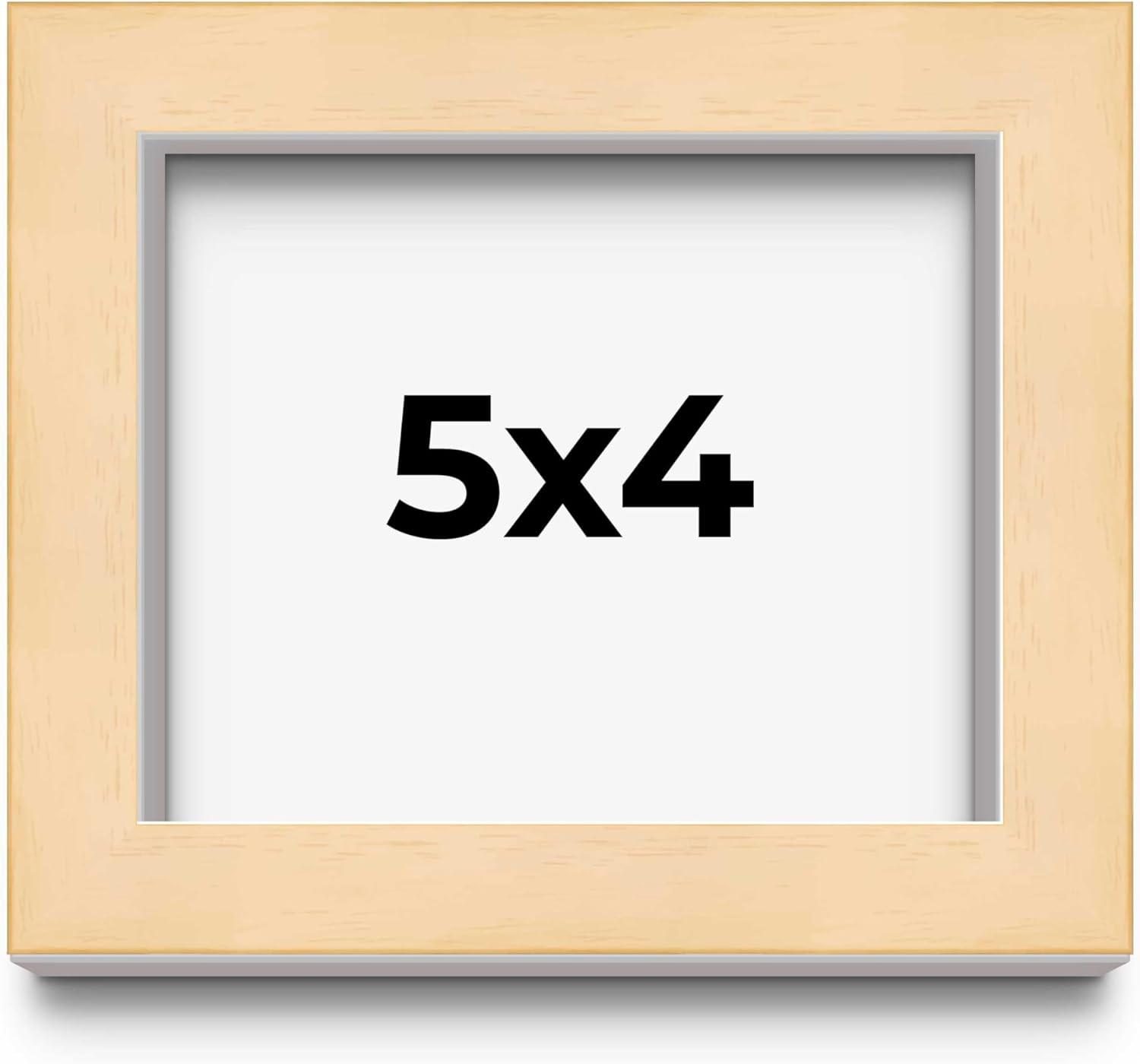 Poster Palooza 5x4 Frame Natural Wood Picture Frame 0.75