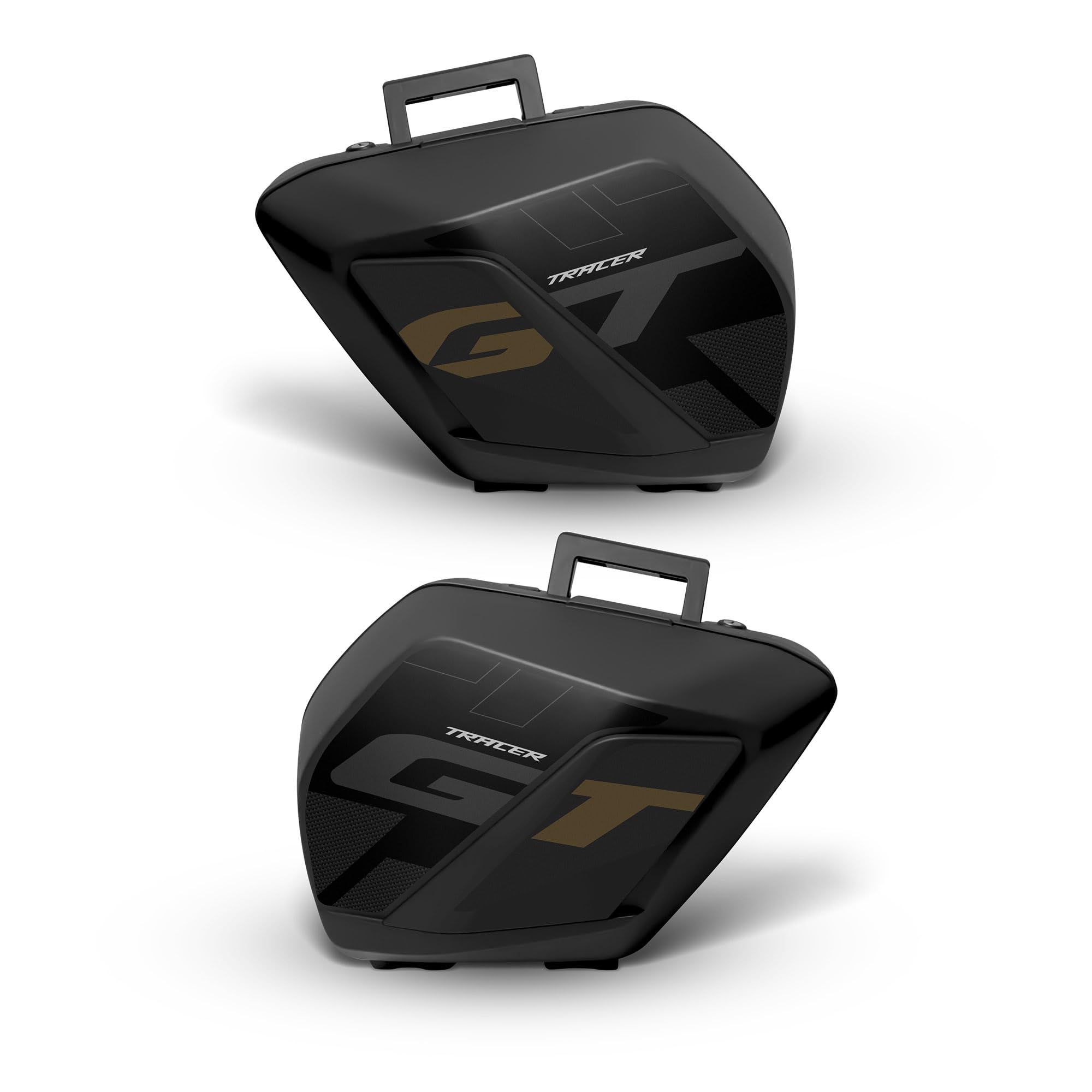 Az Graphishop naklejki na walizkę kompatybilne z Yamaha Tracer 7 GT 2025-2026 Ochrona przed uderzeniami i zadrapaniami, wyprodukowano we Włoszech VT-TRACER7-GT-25 (Tech Black)