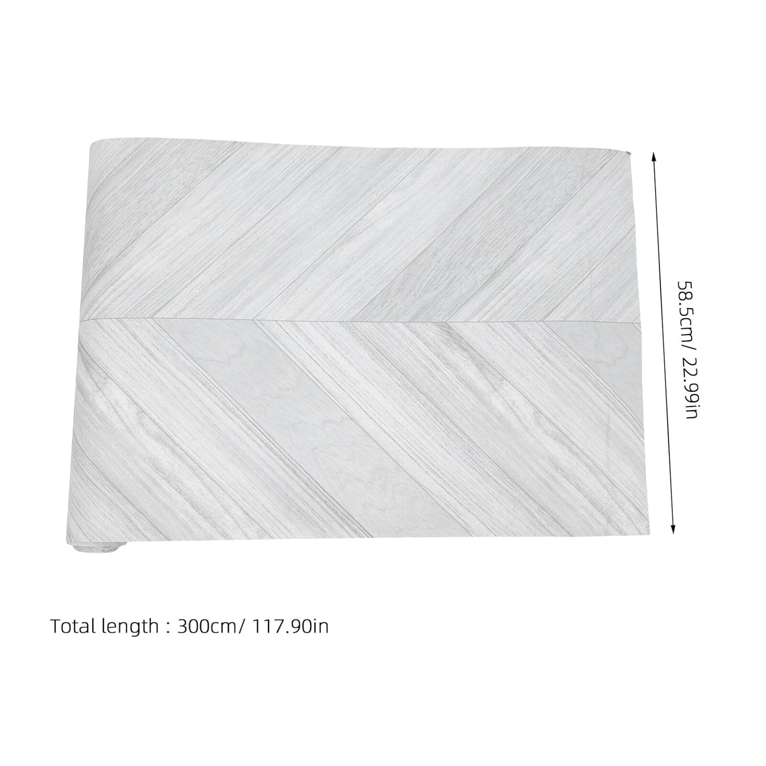 Vaguelly Self-Adhesive Peel and Stick Vinyl Flooring Roll, Waterproof Anti-Slip PVC Floor Covering, 0.585m 1.5mm, Gray Chestnut Wood Grain for High-Traffic Home, Office, and Public Spaces