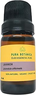 Óleo Essencial de Lavanda Francesa 10ml – 100% Puro Pura Botânica para Aromaterapia, Relaxamento, Sono Tranquilo, Aroma Floral e Bem-Estar Natural