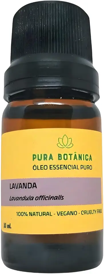Óleo Essencial de Lavanda Francesa 10ml – 100% Puro Pura Botânica para Aromaterapia, Relaxamento, Sono Tranquilo, Aroma Floral e Bem-Estar Natural