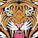 ZEGINs The Roaring Bengal Striped Tiger Embroidered Badge Iron On Sew On Patch