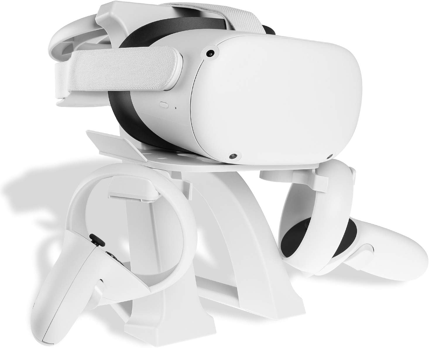 (1 Set) VR Mount Stand Compatible for Quest 2, Quest, Rift, Rift S, Pico 4, Valve Index, HTC Vive VR Headset, Controller Hook Display Holder - White