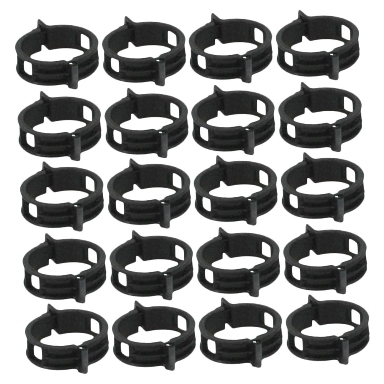 iplusmile 5 Sätze Pflanzenclips Gitter Im Freien Pflanzenstützclips Tomatenpflanzeunterstützung Clip Für Gartenpflanzen Transplantationsklammern Pp Black 100 Stück * 5