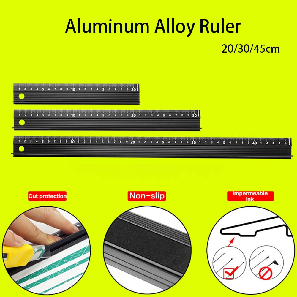Sourcing Map Regla De Aluminio 100cm - Antideslizante Y Antifiltración, Con Agujero Para Colgar
