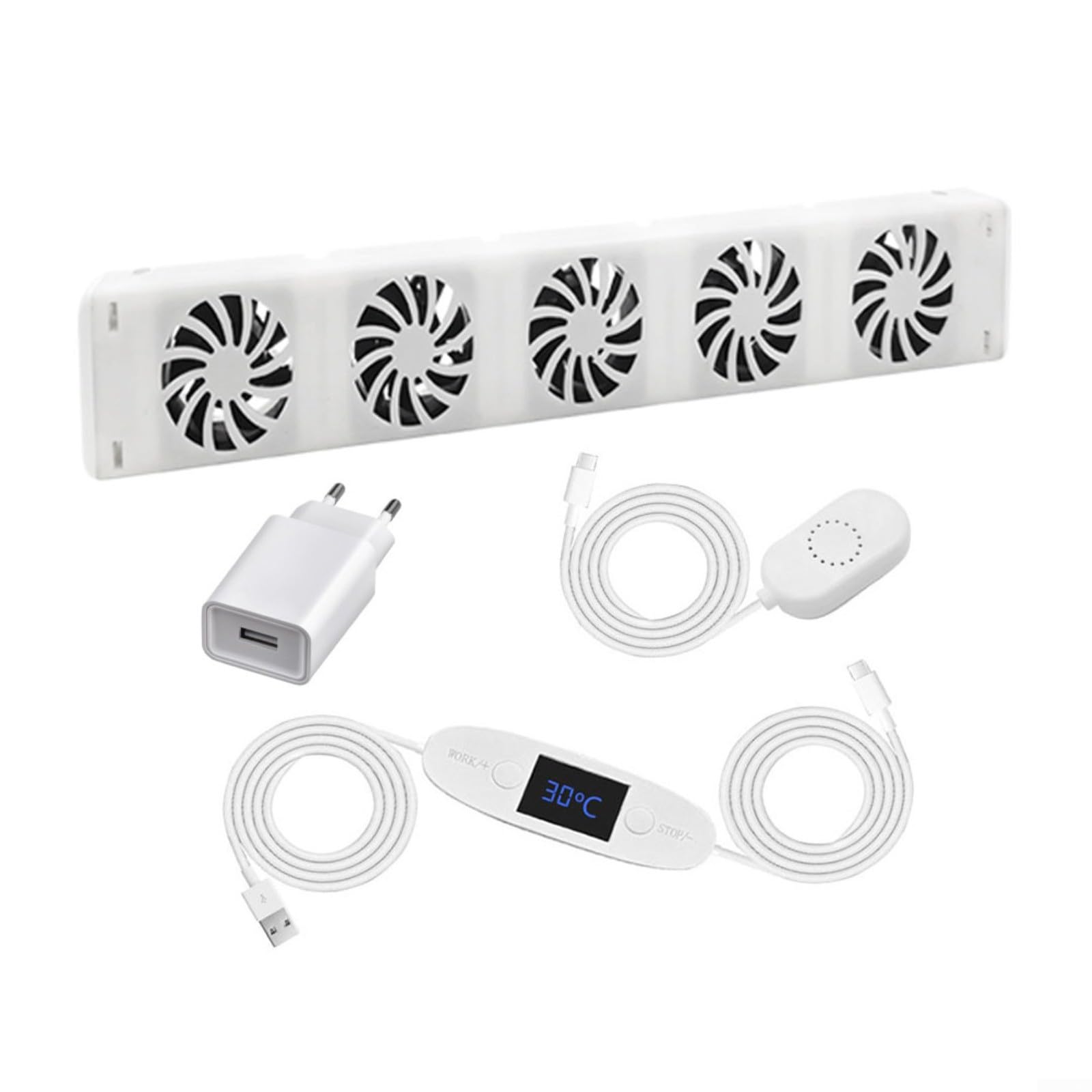 HpLive Ventilatore Radiatore Per Termoriscaldatori E Radiatori,5 Ventilatori Di Raffreddamento Intelligente Per Riscaldamento Camino Raffreddamento Ventilazione Per Risparmiare Energia E Costi Di