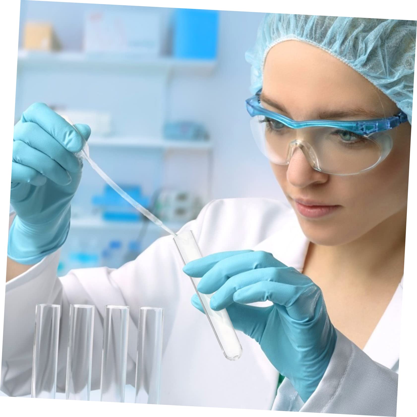 MUCKLILY Cork-stoppered Plastic Test Tubes 30/Pack for Science Labs Boys and Girls Learning