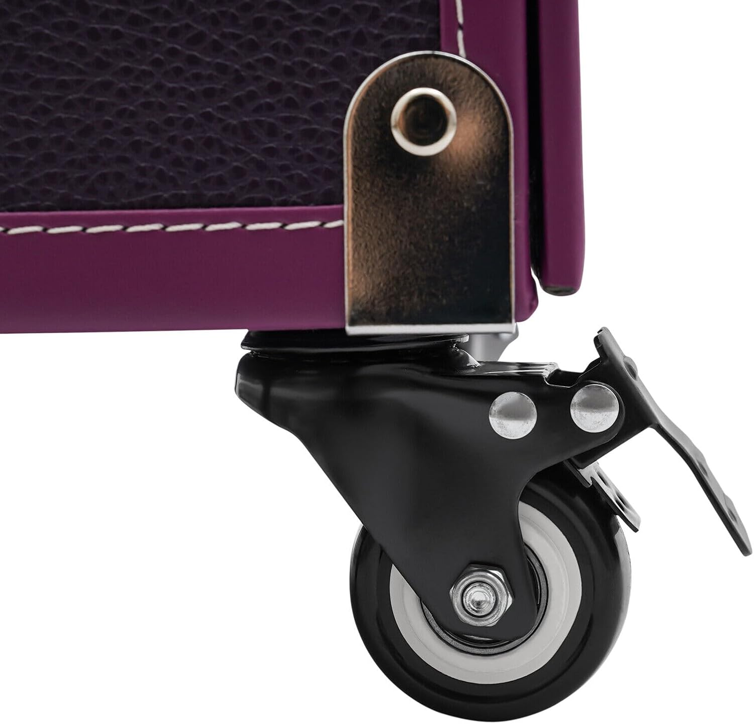 Rolling Makeup Train Case, Professional Large Makeup Organizer Nail Polish Cosmetic Box Waterproof Salon Barber Makeup Train Trolley w/4 Wheels & Keys for Make Up Hairstylists Nail Tech Pink