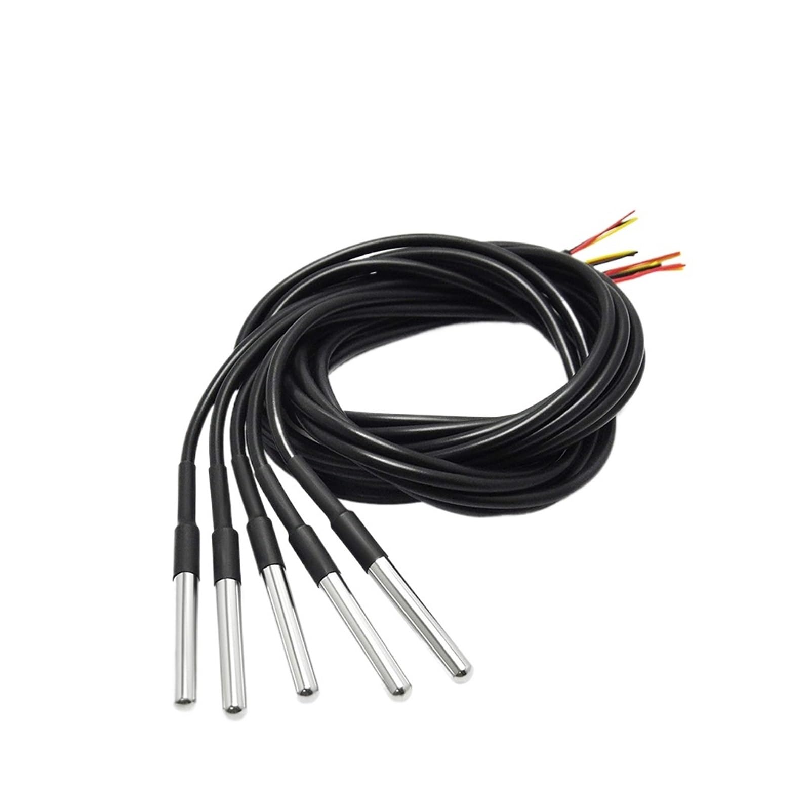 10 sensores de temperatura de rosca DS18B20 impermeables de acero inoxidable, paquete de 1 m, 2 m, 3 m, 5 m, cable 18B20 (10 unidades - 2 m)