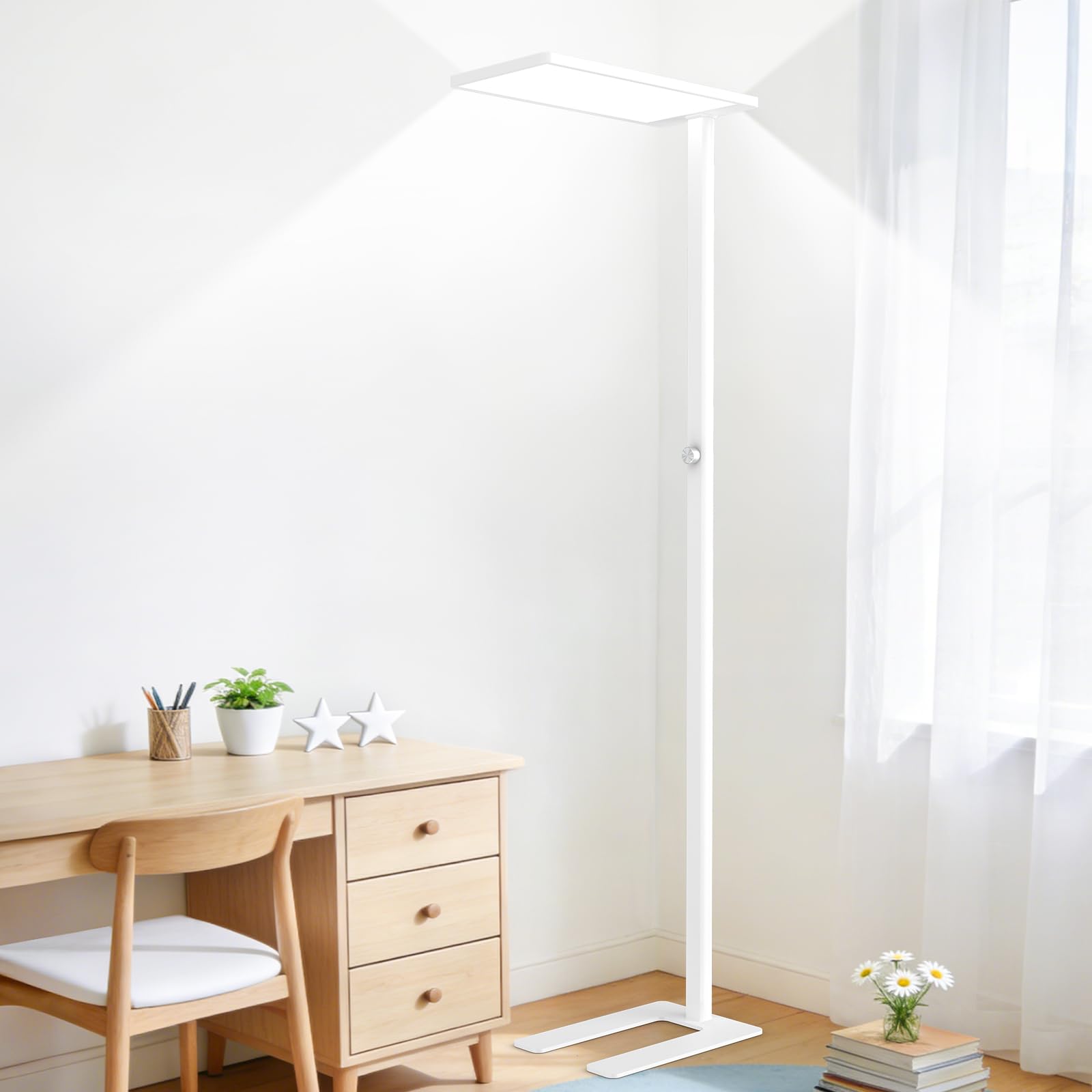 120W Led Floor Lamp 10000LM Full Spectrum Eye Care Reading Lamp 77 Knob Dimming Tall Floor Lamp with