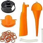 Oil Change Kit Compatible with Harley, Filter Cap Wrench, Crankcase Fill Tool, Primary Case Oil Funnel, Drip-Free Oil Filter Tool, 30Pcs Drain Plug O-Rings