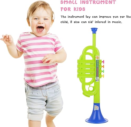 Miniatura 5 de Ipetboom Instrumentos musicales, instrumentos de trompeta de juguete para trompeta, juguetes educativos, juguete musical para , color aleatorio,