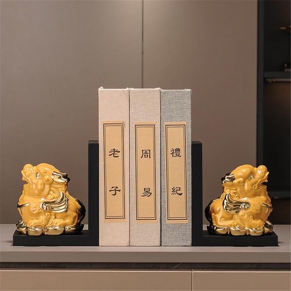 Fermalibri Fermalibri in Ceramica for mensole, fermalibri Decorativi for Libri Pesanti for la Decorazione di librerie da scrivania e Ufficio in casa Fermalibri per Mensole(Blue)