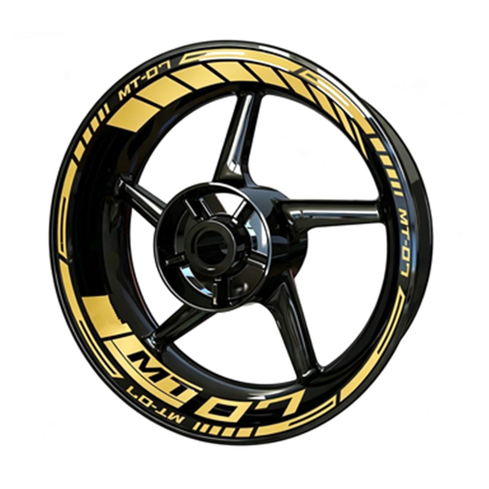 Reflective Motorcycle for Yamaha MT-07 MT07 Wheel Sticker Hub Decal Rim Stripe Tape Motorbike(Color7)