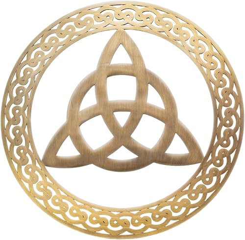 Exclusively Irish Trinity Knot - Colgante de pared de forma redonda (latón antiguo)