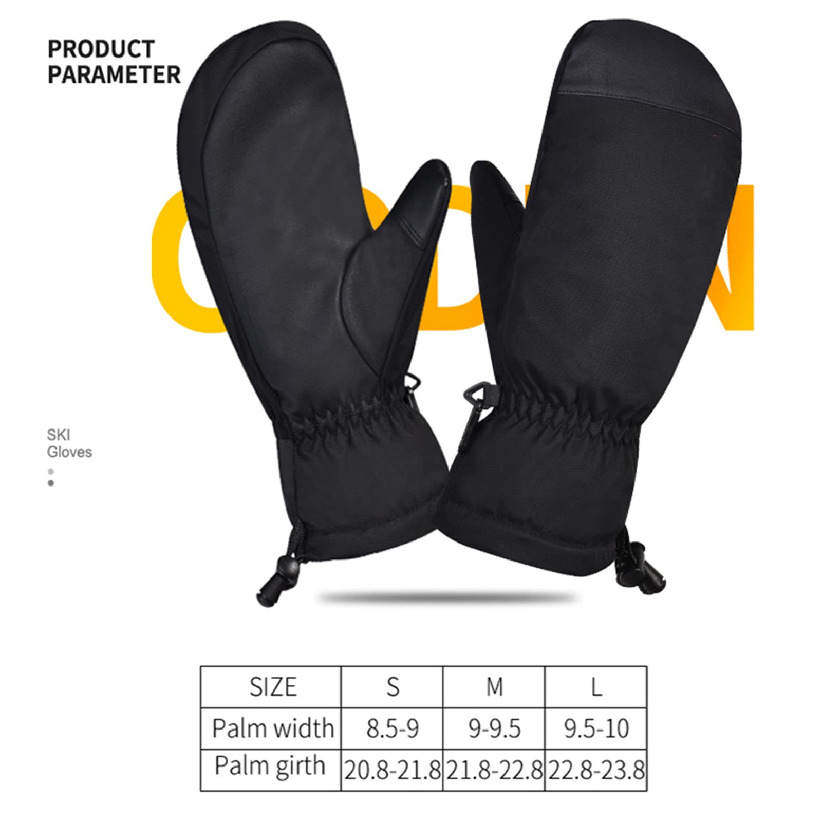 Hiver Ski Mitaines Hommes Femmes Extérieur Chaud Coupe Vent Gants Imperméables Écran Tactile pour Ski Snowboard