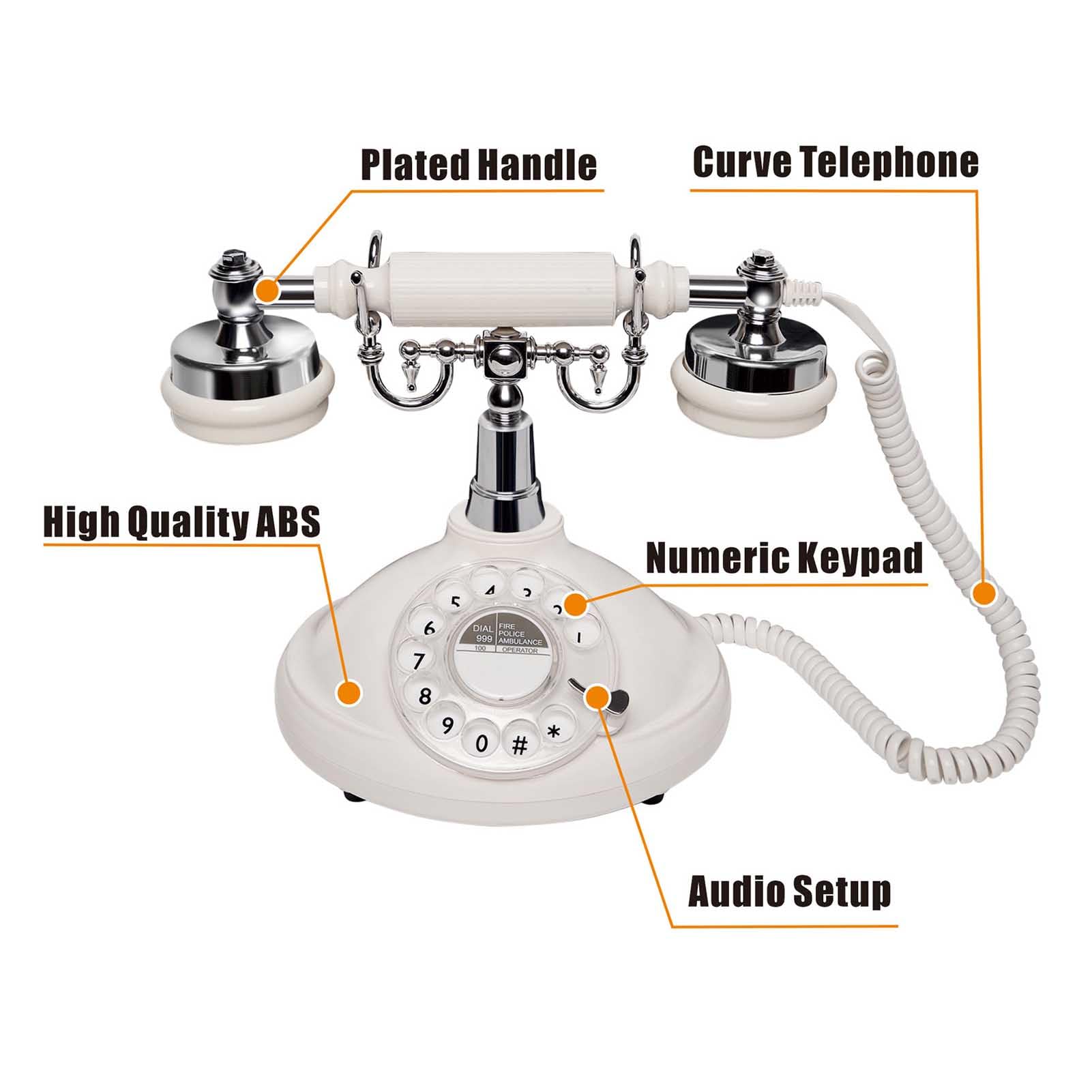 Libro Degli Ospiti Audio Vintage A Forma Di Telefono - Registra Messaggi Vocali Per Matrimoni, Feste, Eventi - Design In Resina Bronzo