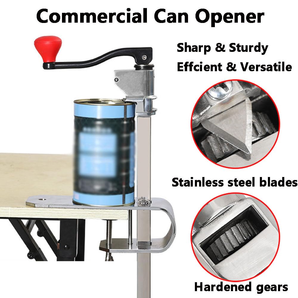 Abrelatas Comercial, Abrelatas Manual De Sobremesa De Acero Inoxidable, Abrelatas Industrial Para Latas Grandes, Abrelatas De Alta Resistencia, Abrelatas De Altura Ajustable,48CM