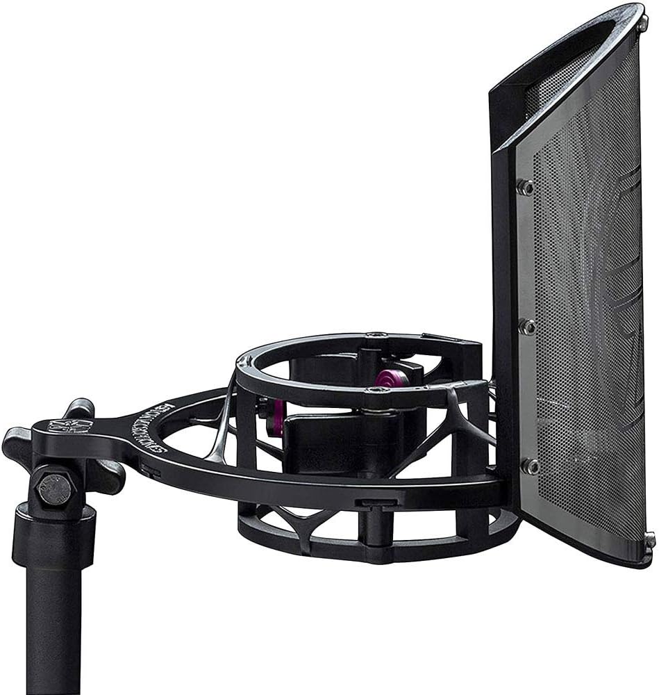 Aston Microphones Origin Black Bundle Production Kit Pairing a Rock'n'Roll Black Version of Aston's Legendary Origin Microphone with The Swiftshield Pop Filter and Shock Mount Set
