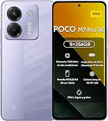 Xiaomi Smartphone POCO M7 Pro 5G 256GB 8GB RAM | Processador Ultra Potente Dimensity 7025 | Tela AMOLED FHD+ 120Hz com Proteção Ocular | Bateria 5110mAh com 45W Turbo Charge (LILÁS, 8+256GB)