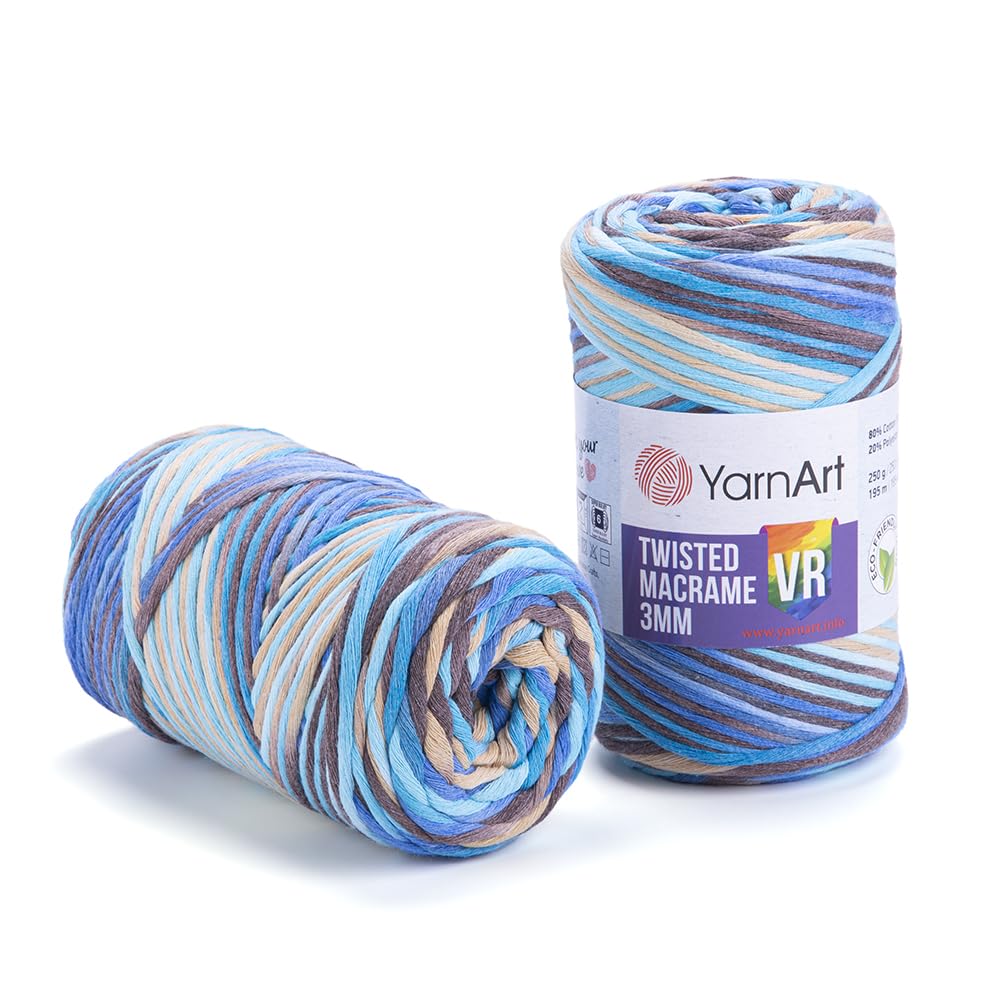 YarnArt El Örgü İpi TWISTED MACRAME 3 MM VR, 921, 4x250 gr