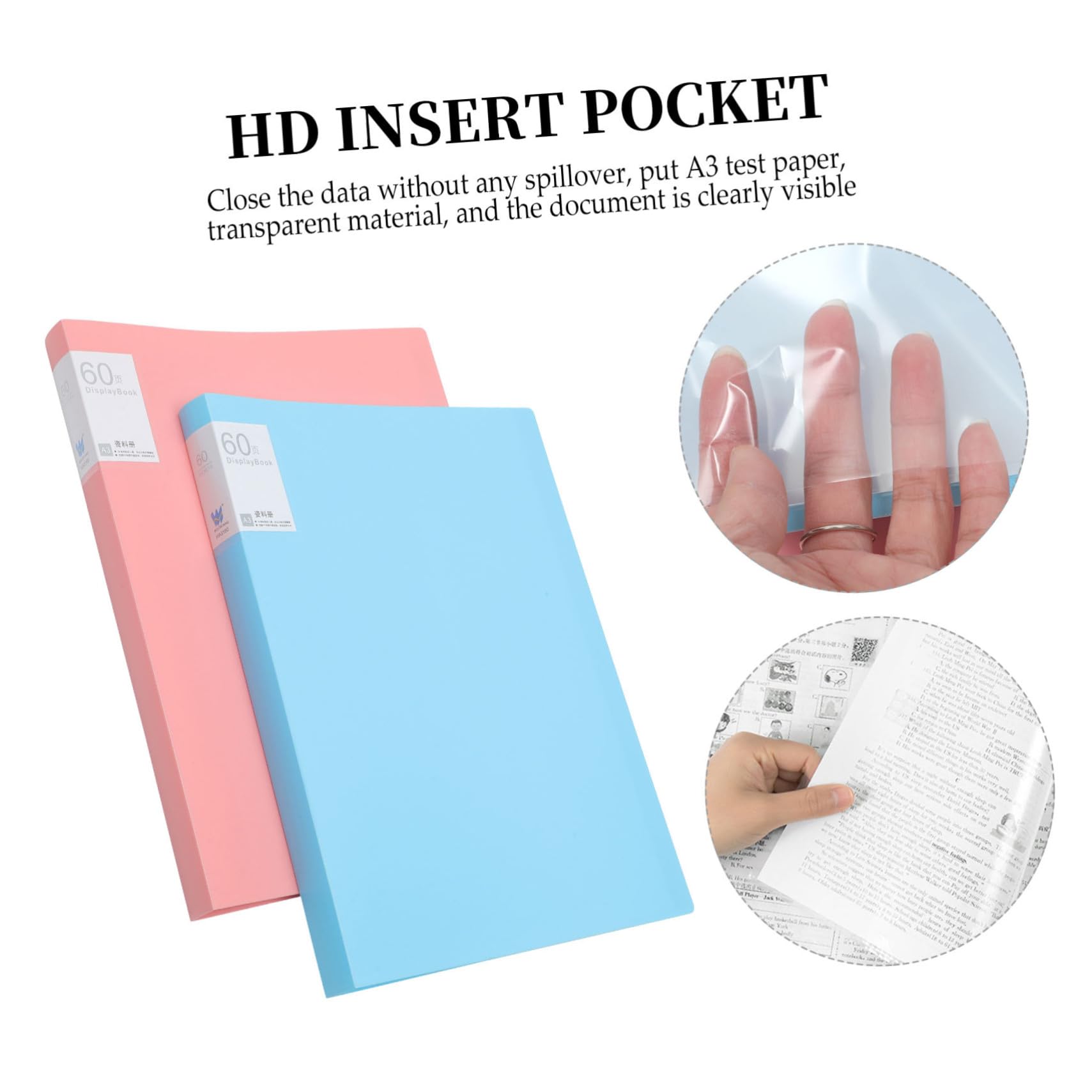 2 Stück Fächermappe mit Seiten Großer Kapazität Ordner für Kunstwerke und Dokumente Papier Organizer für Malerei Zeichnungen Poster Fotos Vielseitige Aufbewahrung für Schule und