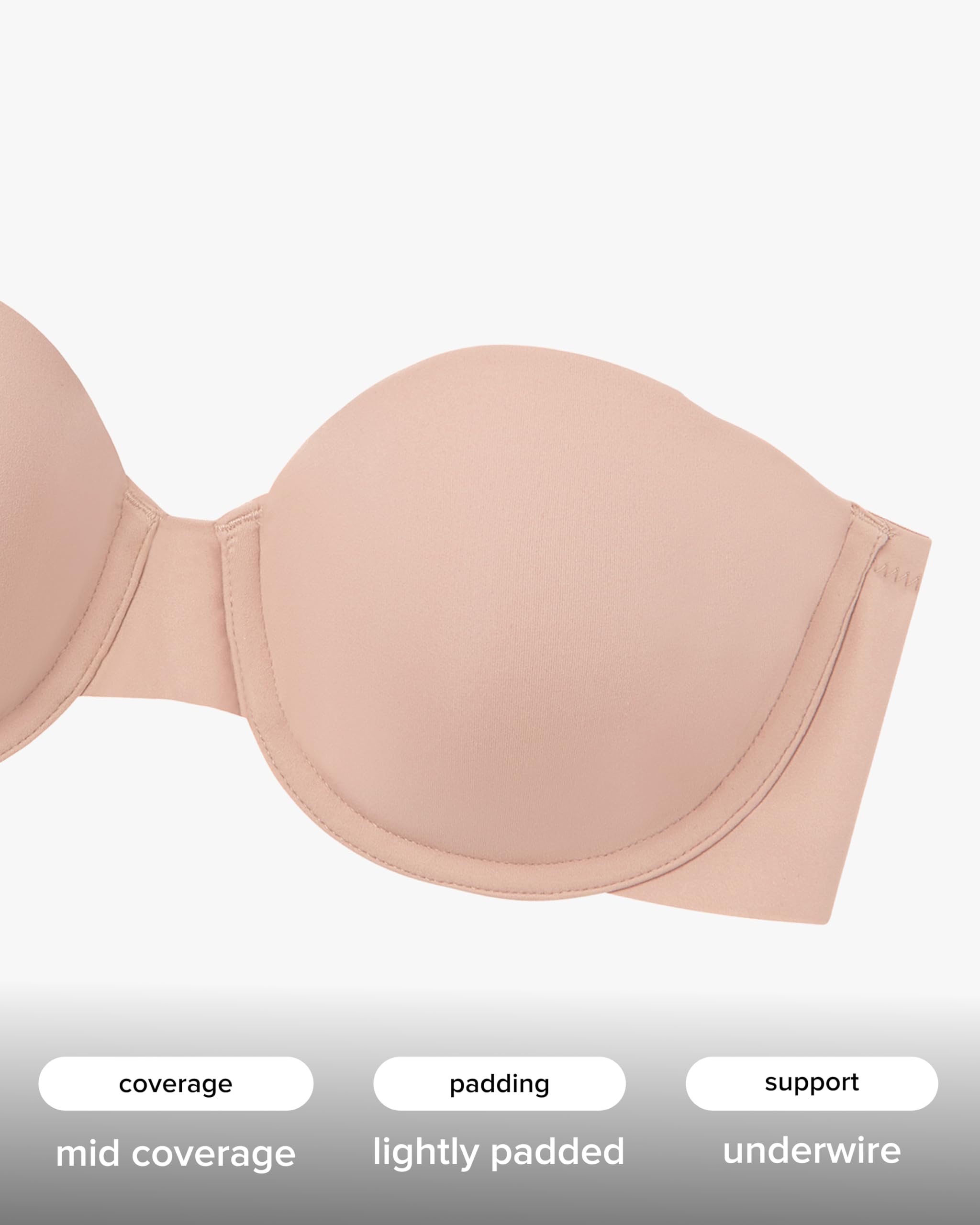 Wacoal Sujetador Sin Tirantes Comfort First, Opaco para Mujer
