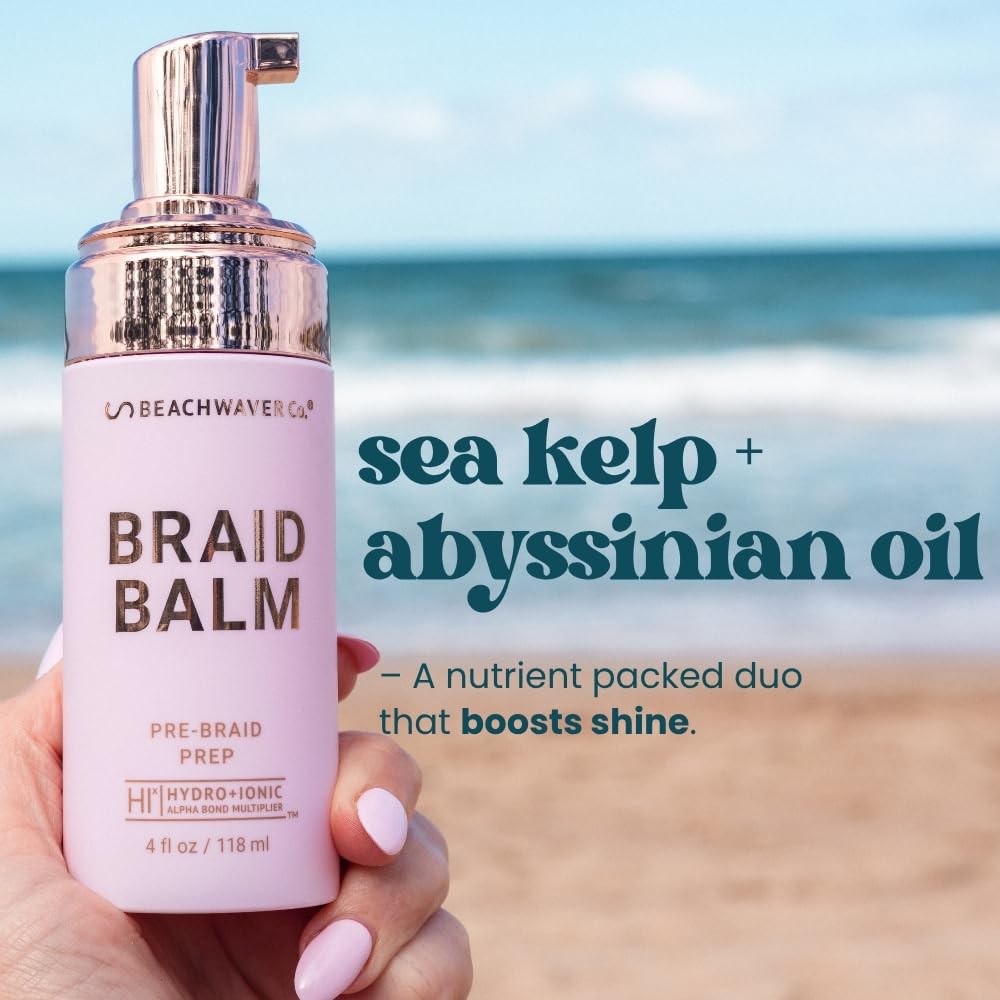 The Beachwaver Co. Braid Balm Pre-Braid Prep Foam, 4 Fl Oz