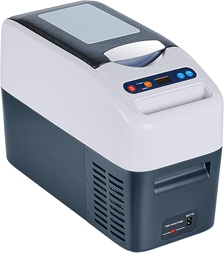 Refrigerador portátil para automóvil, refrigerador de 12 voltios, diseño delgado, 0  50, enfriador eléctrico de 17 cuartos (16 L), enfriador de 12 V
