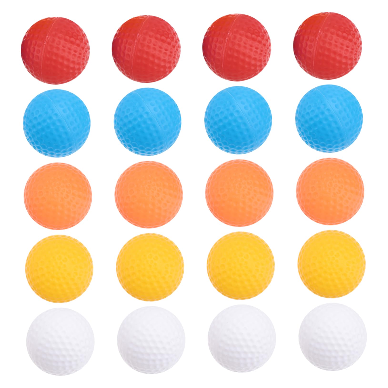 Milisten 20Pcs Indoor Golf Training Balls Hollow Practice Balls Bright Colors for Enhanced Swing Practice Durable for Indoor Use Training for Golf Enthusiasts